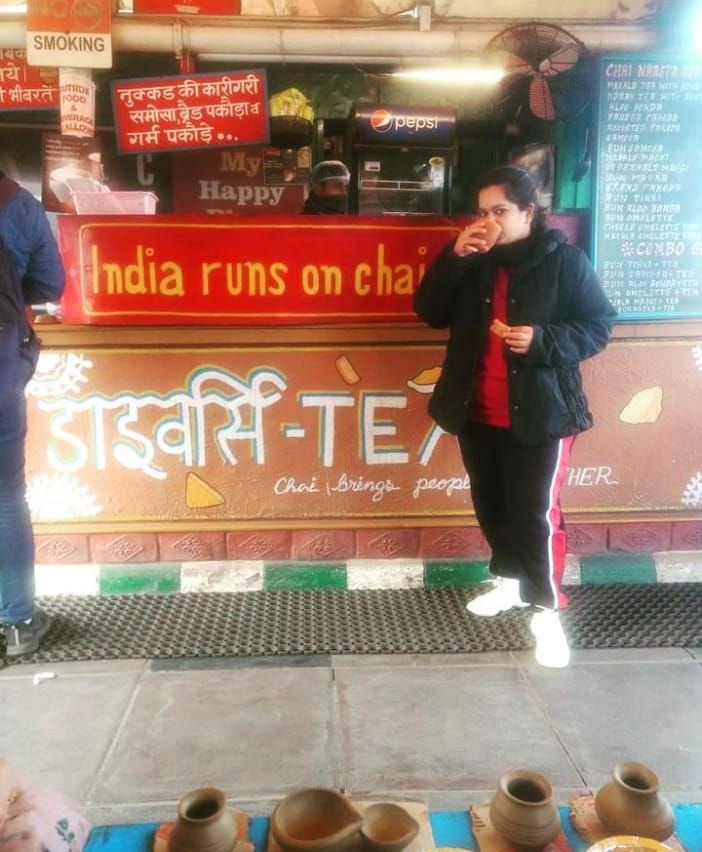 girl drinking tea